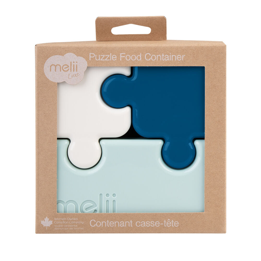 Melii Blue Luxe Childrens Puzzle Food & Snacks Container Lunch Box 850ml — image 3