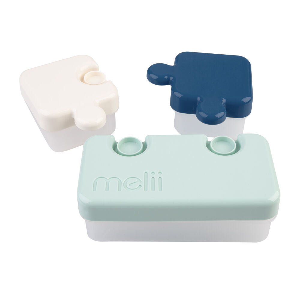 Melii Blue Luxe Childrens Puzzle Food & Snacks Container Lunch Box 850ml — image 5