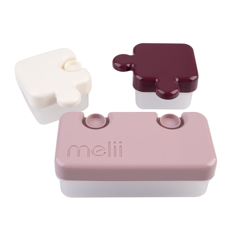 Melii Pink Luxe Childrens Puzzle Food & Snacks Container Lunch Box 850ml — image 5