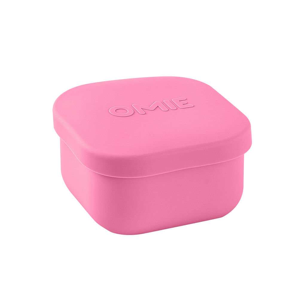 Omie 5.58x9.65x8.89cm Pink Omiesnack 280ml Silicone Container Lunch Box