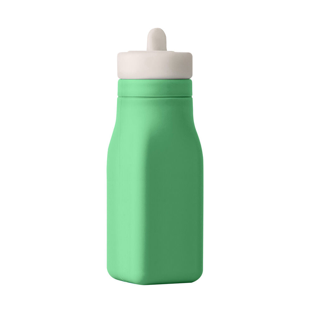 Omie 250ml Green Omiebottle Silicone Drink Bottle w/ Flip and Sip Straw — image 2