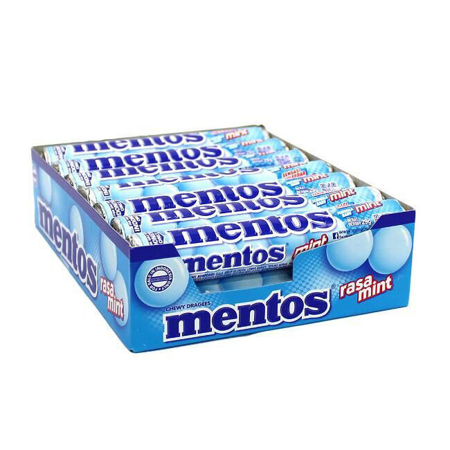Mentos 14pc Mentos Mints Candy Roll Lollies 29g Chewy Dragees Sweets Confectionery (6 Pack) — image 4