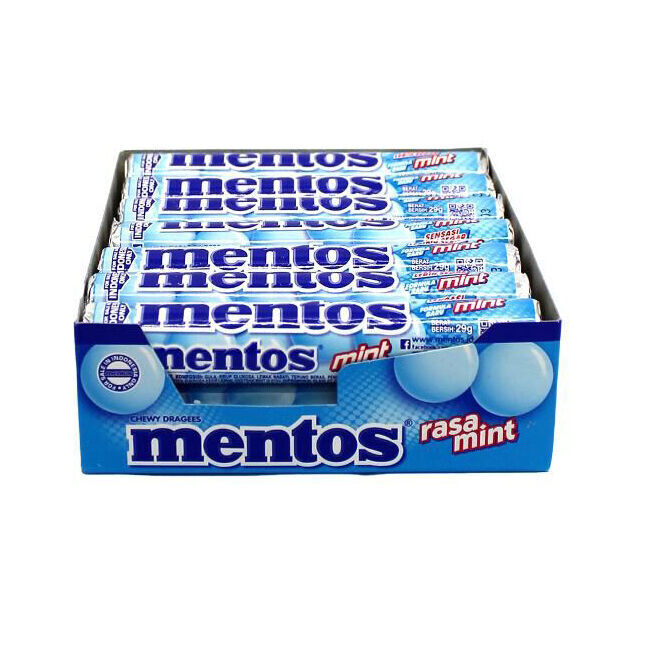 Mentos 14pc Mentos Mints Candy Roll Lollies 29g Chewy Dragees Sweets Confectionery (6 Pack) — image 3