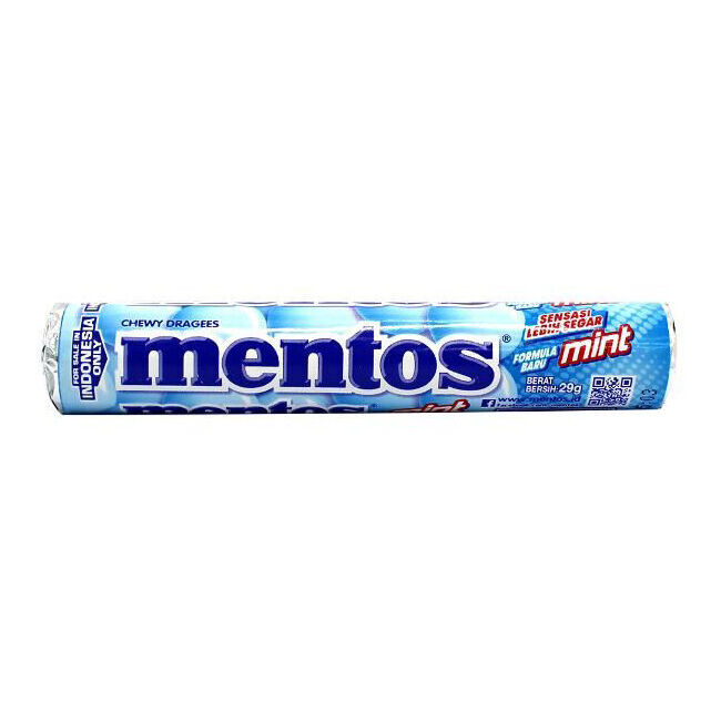 Mentos 14pc Mentos Mints Candy Roll Lollies 29g Chewy Dragees Sweets Confectionery (6 Pack) — image 2