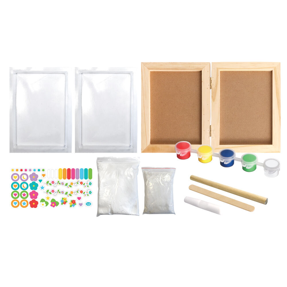 Boyle Crafty Creators Plaster Print Keepsake Frame Project Kit Kids DIY 10+ (3 Pack) — image 4