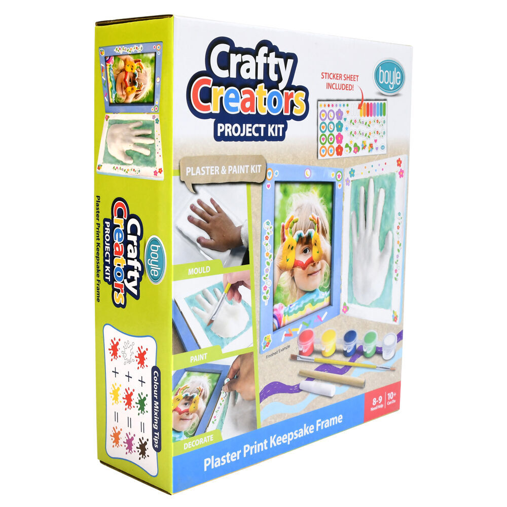 Boyle Crafty Creators Plaster Print Keepsake Frame Project Kit Kids DIY 10+ (3 Pack) — image 7