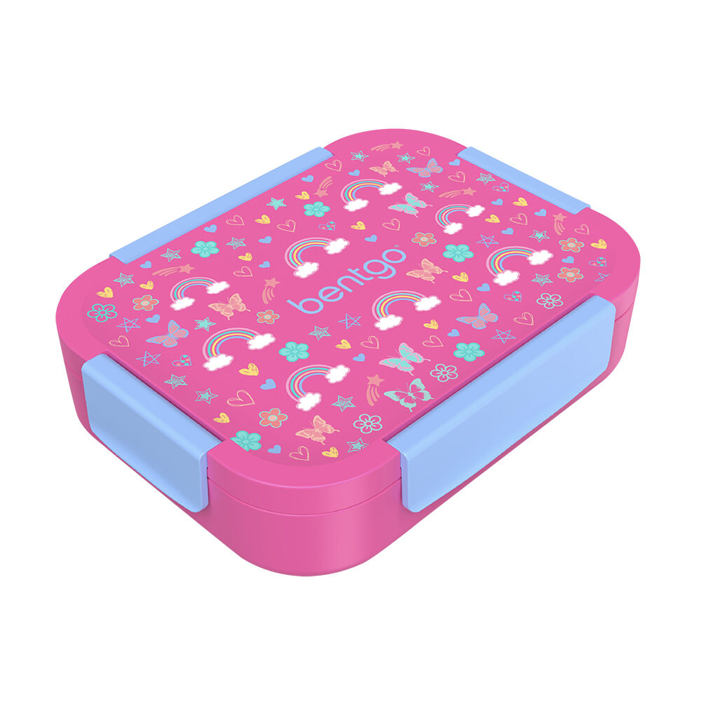 Bentgo 23.1x17.8x5.3cm Rainbows & Butterflies Kids Snap Go Printed Lunch Box