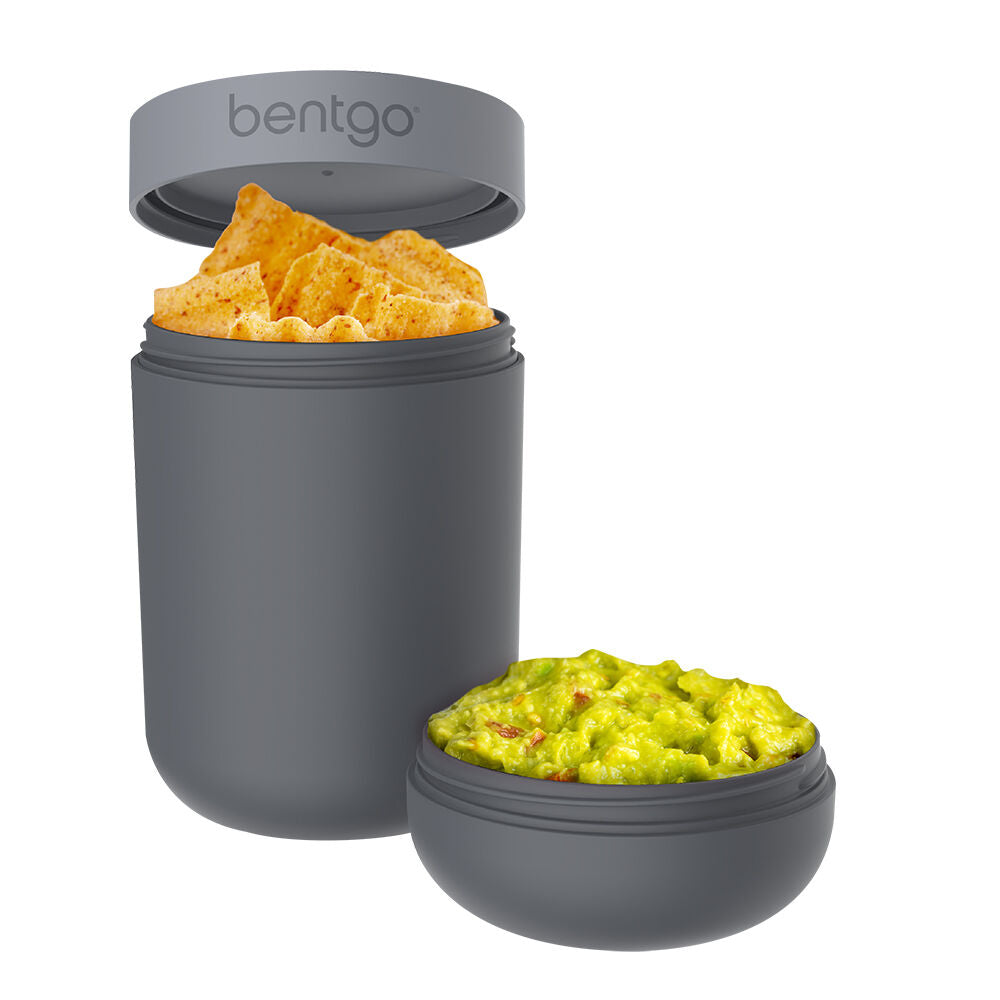 Bentgo Dual-Sealing Lightweight Snack Cup Food Container 590ml Dark Grey (2 Pack) — image 3