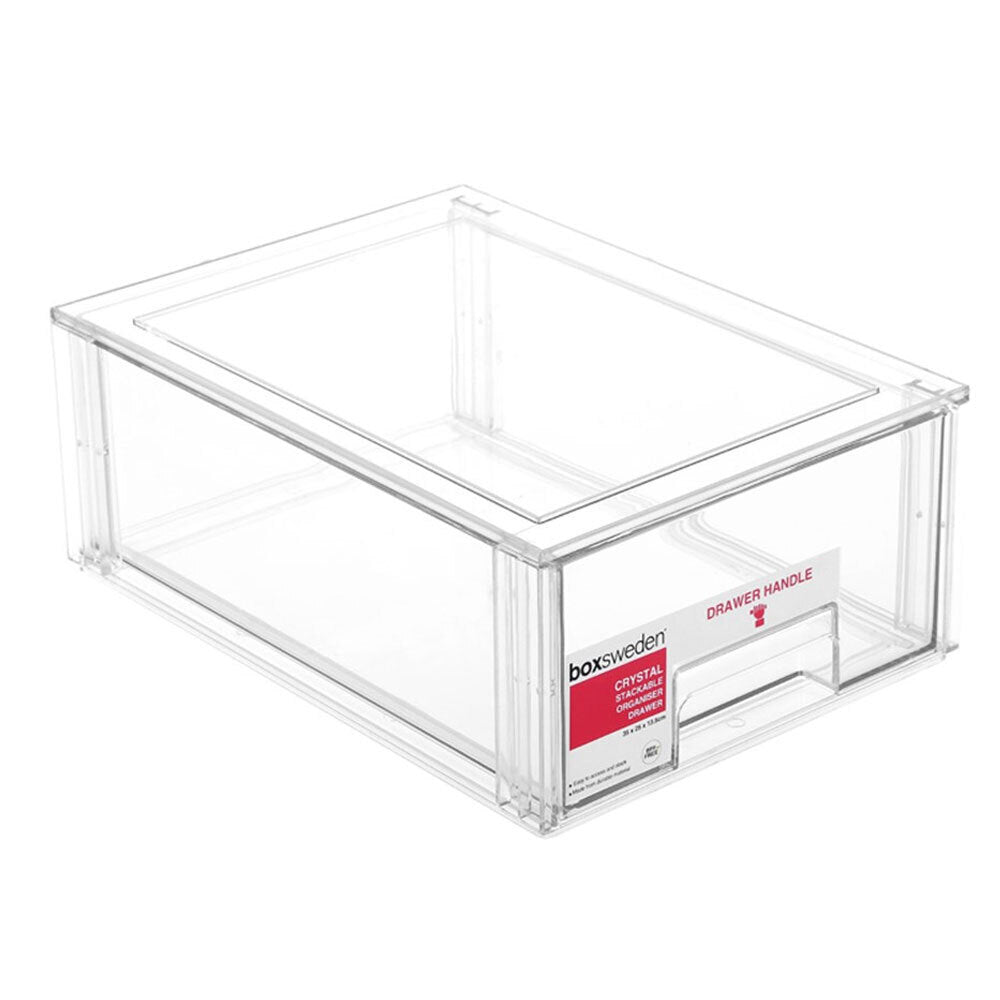 Boxsweden Crystal Stackable Organiser Drawer 35cm Storage Cabinet Box (2 Pack) — image 2