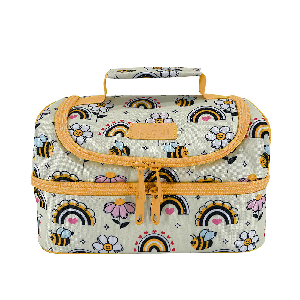 Sachi 25.5x17x14cm Busy Bees Style 235 Insulated Double Decker Lunch Bag — image 2