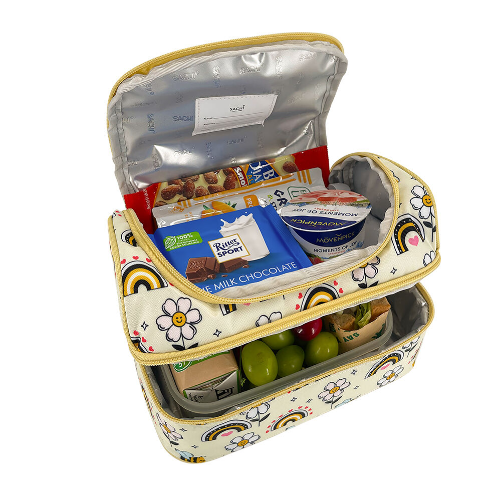 Sachi Style 235 Insulated Double Decker Lunch Bag 25.5x17x14cm Busy Bees (2 Pack) — image 4