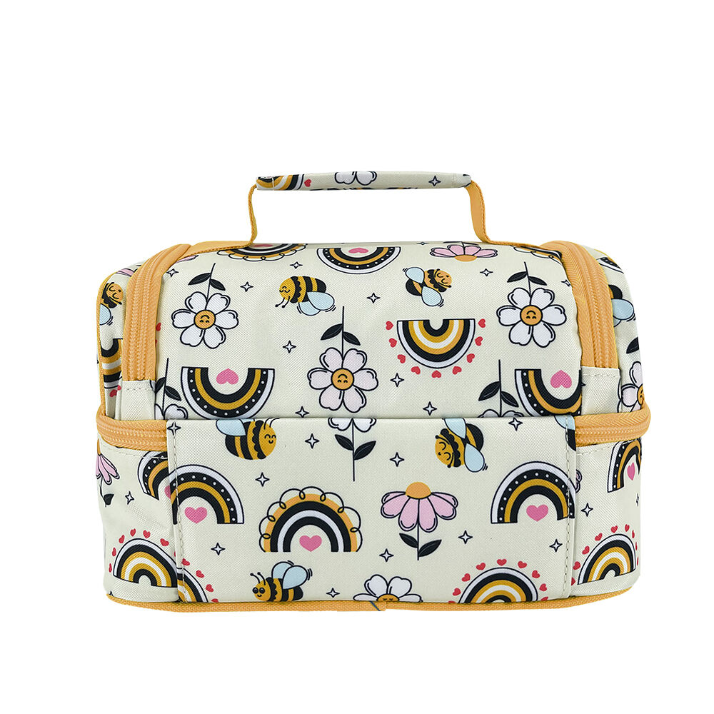 Sachi Style 235 Insulated Double Decker Lunch Bag 25.5x17x14cm Busy Bees (2 Pack) — image 6