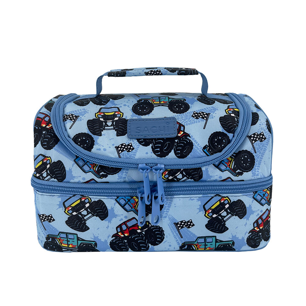 Sachi Style 235 Double Decker Lunch Bag 25.5x17x14cm Monster Trucks (2 Pack) — image 2