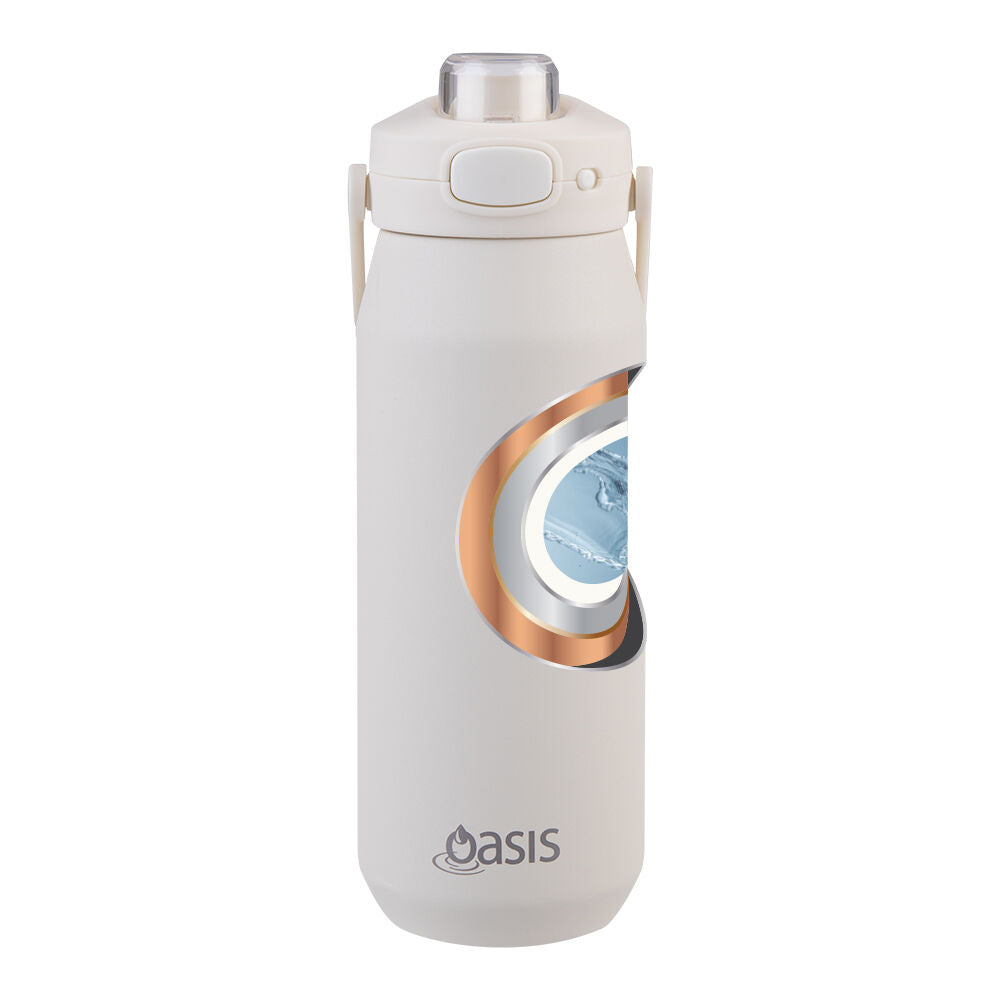 Oasis 750ml Alabaster Ceramic Stainless Steel Insulated Capri Drink Bottle