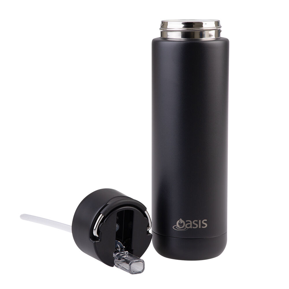 Oasis 700ml Black Ceramic Lined Stainless Steel Insulated Moda Drink Bottle — image 3