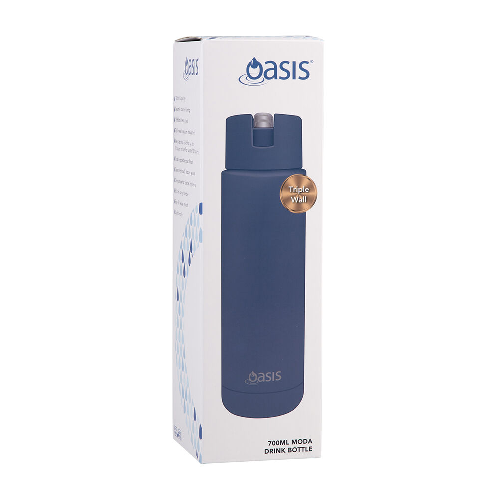 Oasis 700ml Indigo Ceramic Lined Stainless Steel Insulated Moda Drink Bottle — image 7