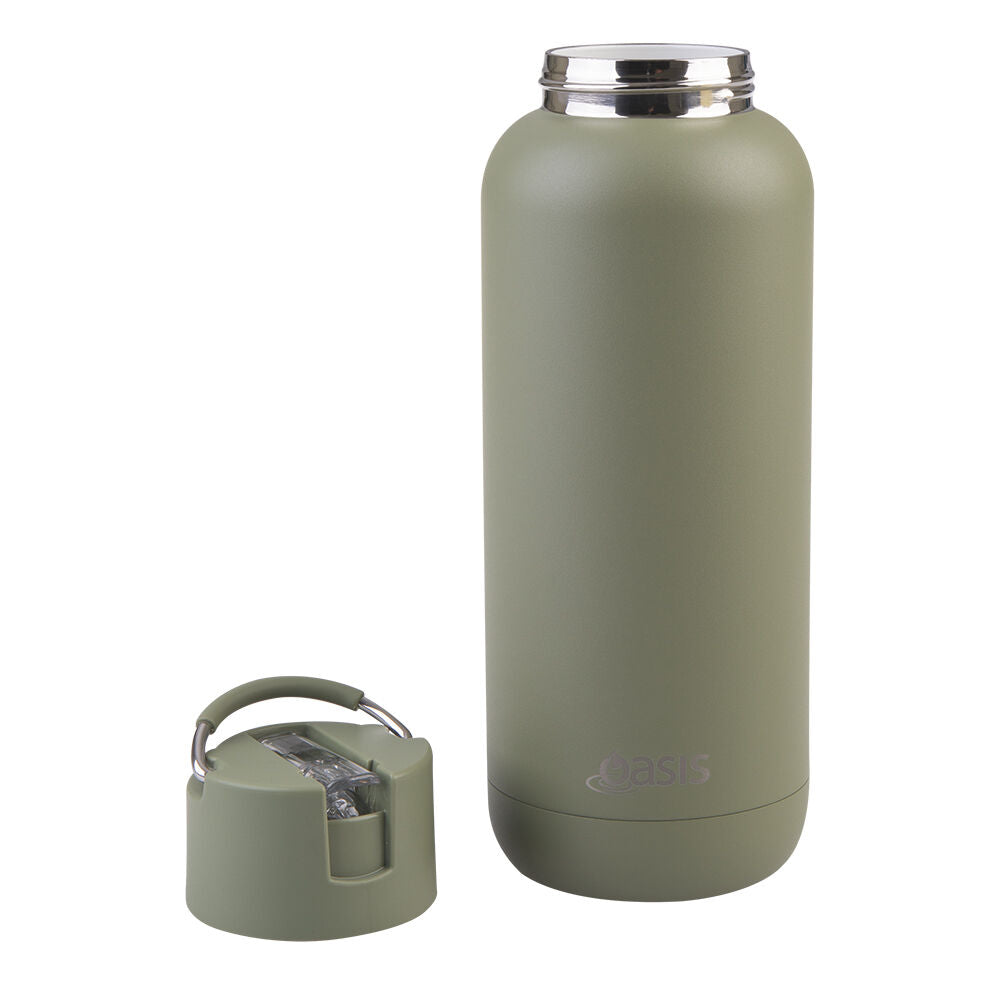 Oasis 1L Olive Green Ceramic Lined Stainless Steel Insulated Moda Drink Bottle — image 2