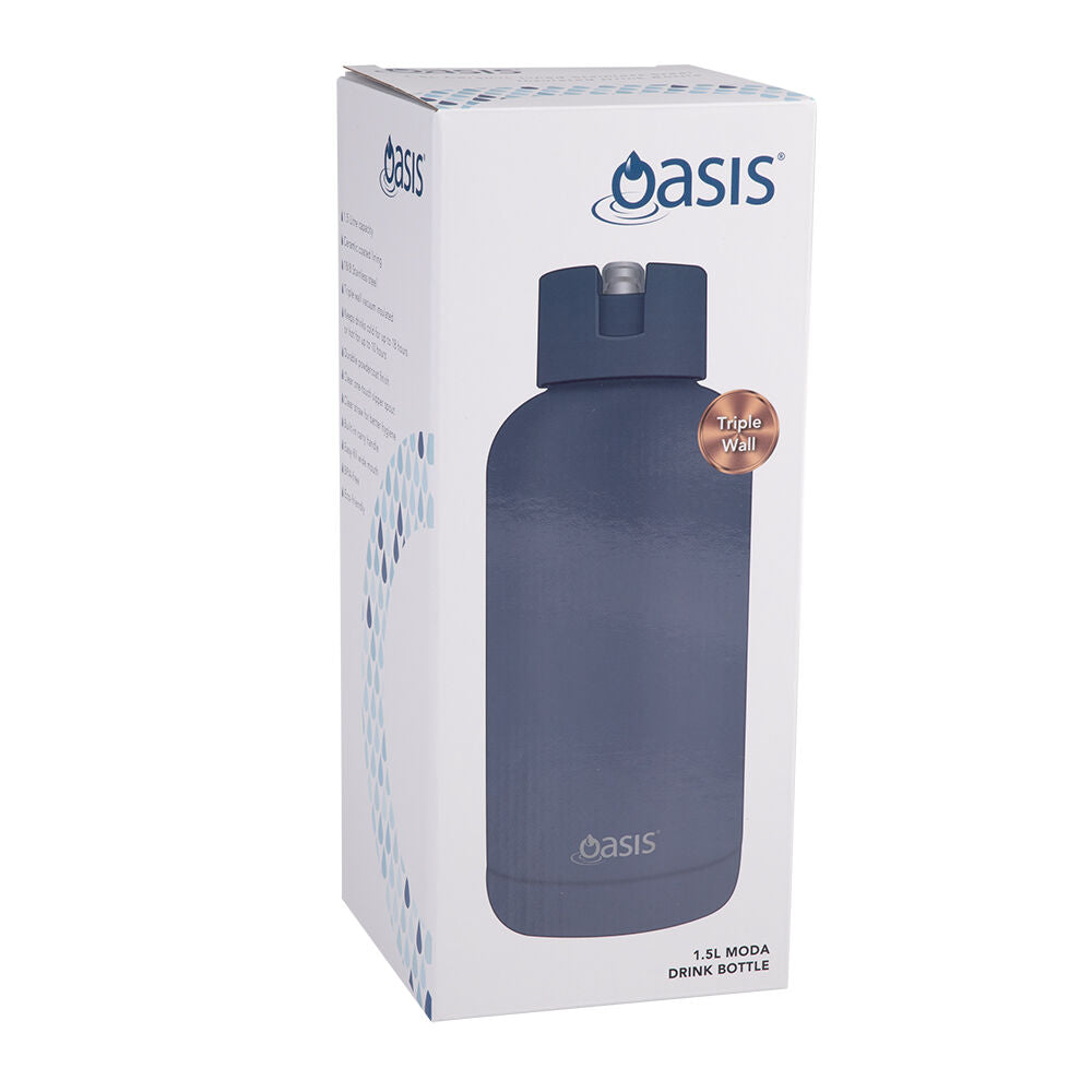 Oasis 1.5L Indigo Ceramic Lined Stainless Steel Insulated Moda Drink Bottle — image 7
