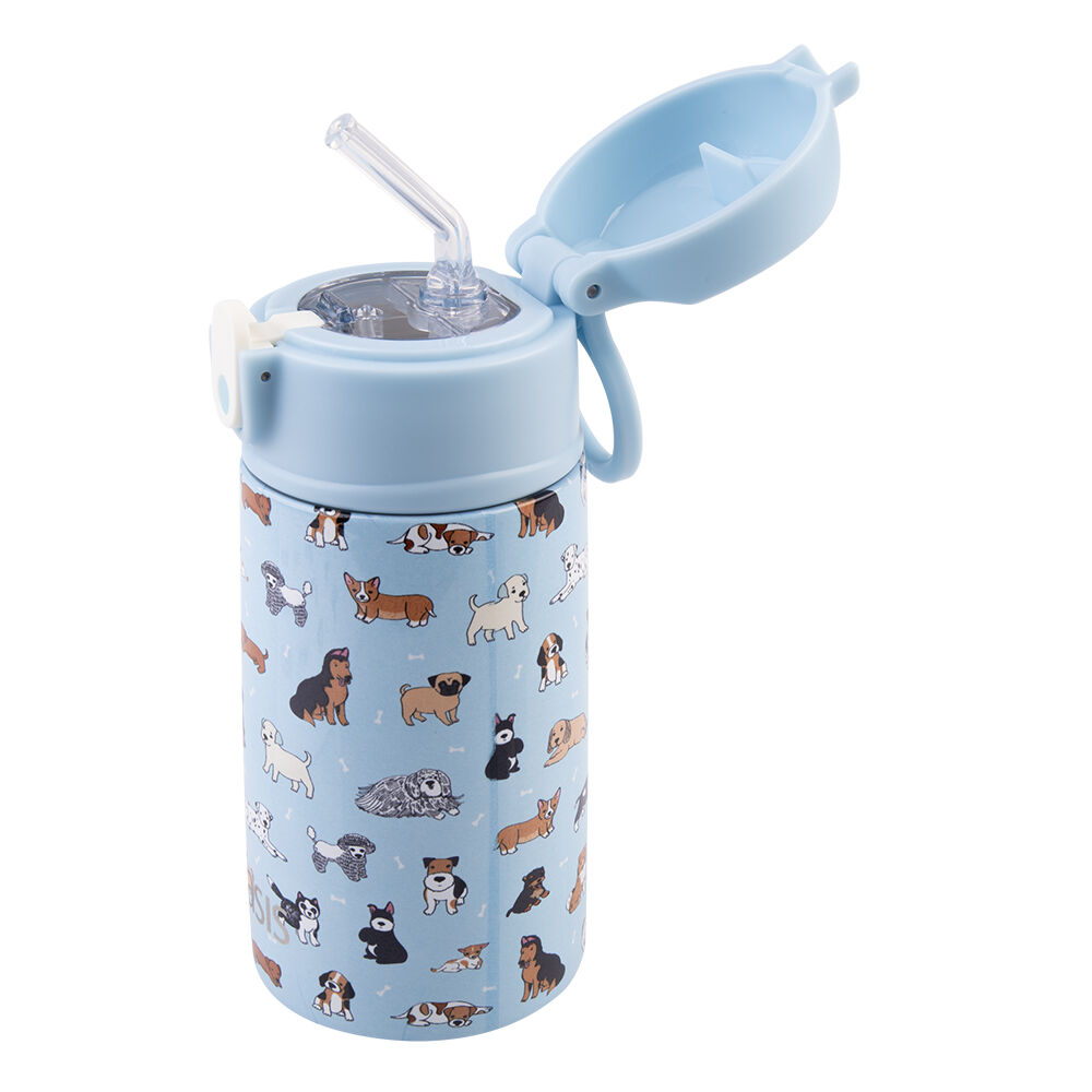 Oasis 400ml Puppy Dogs Stainless Steel Insulated Kids Drink Bottle w/ Straw — image 2