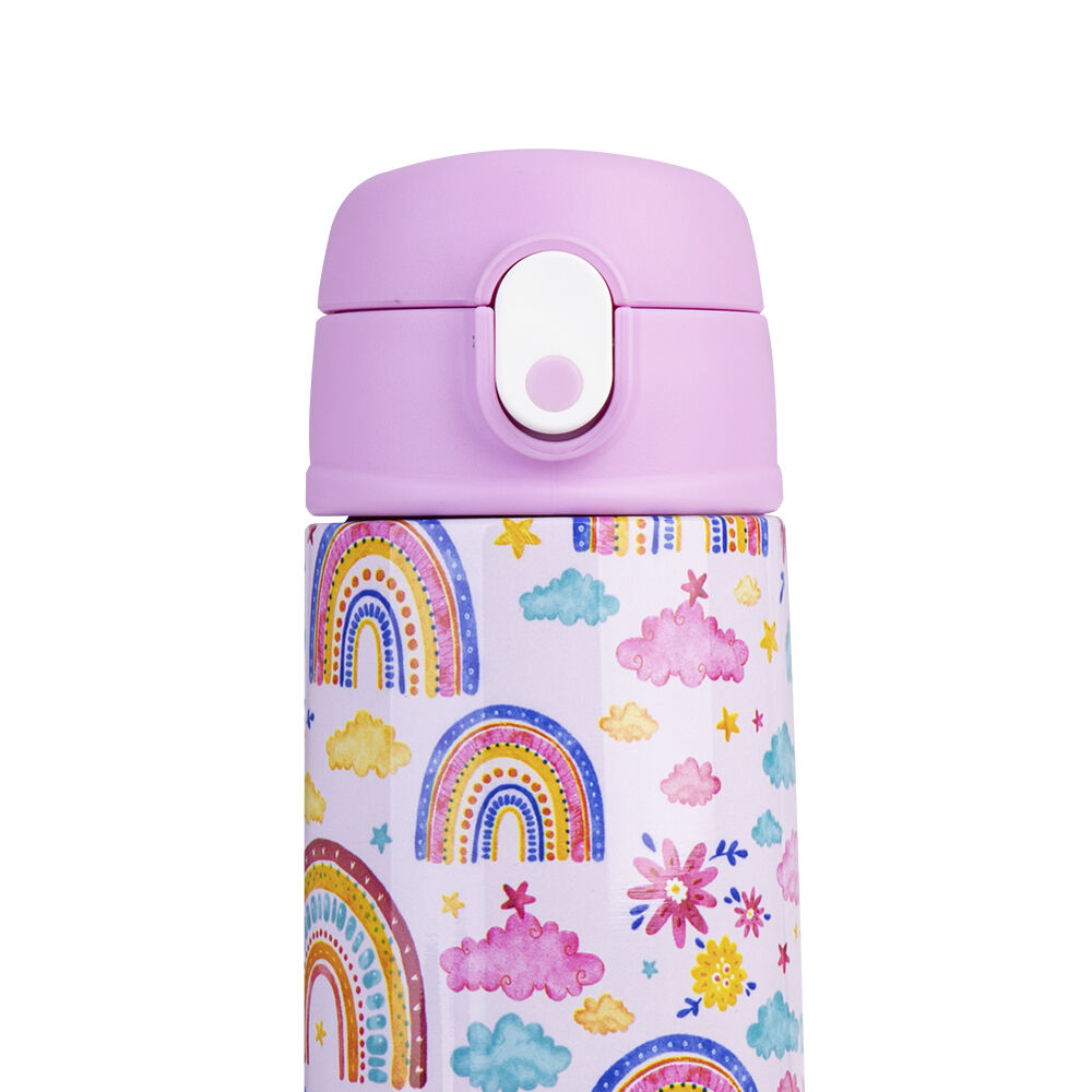 Oasis 550ml Rainbow Sky Stainless Steel Insulated Kids Drink Bottle w/Straw — image 7