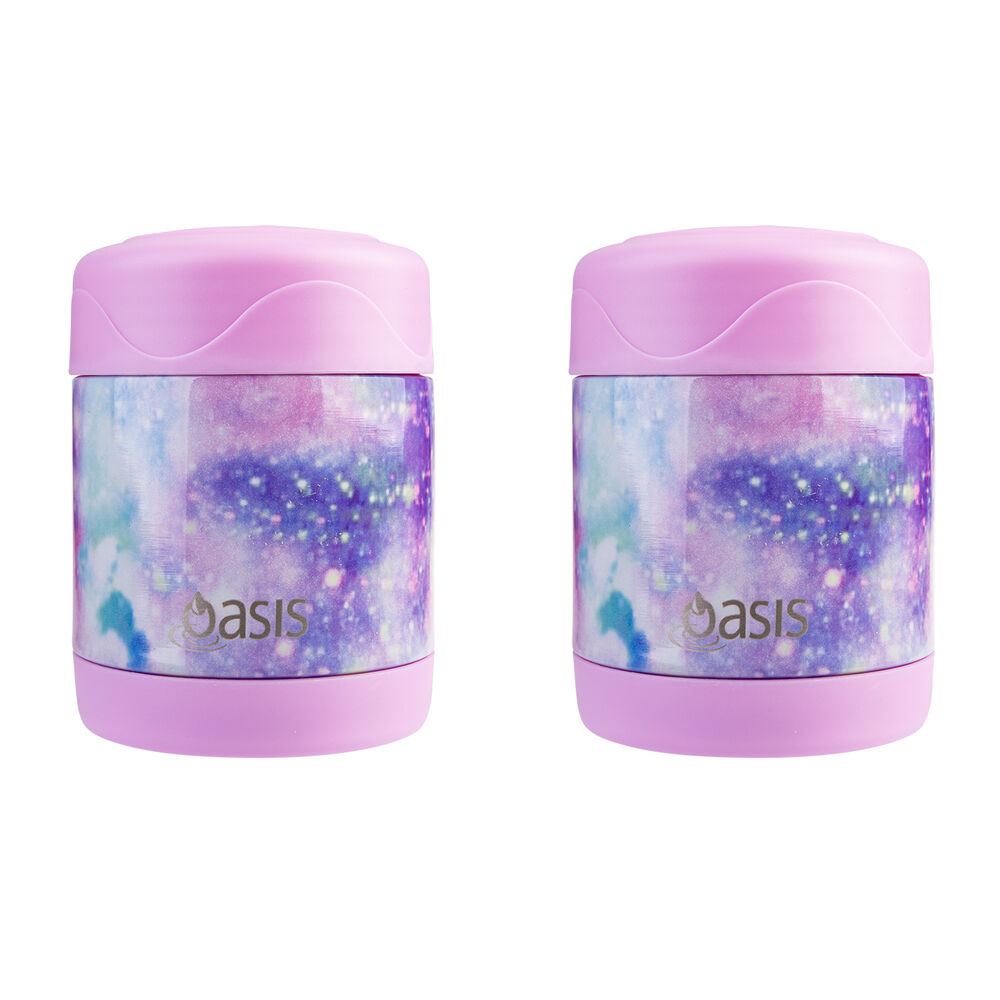 Oasis Stainless Steel Insulated Kids Food Flask Double Wall 300ml Galaxy (2 Pack)