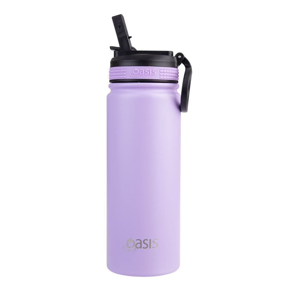 Oasis 550ml Lavender Stainless Steel Insulated Challenger Sports Drink Bottle — image 2