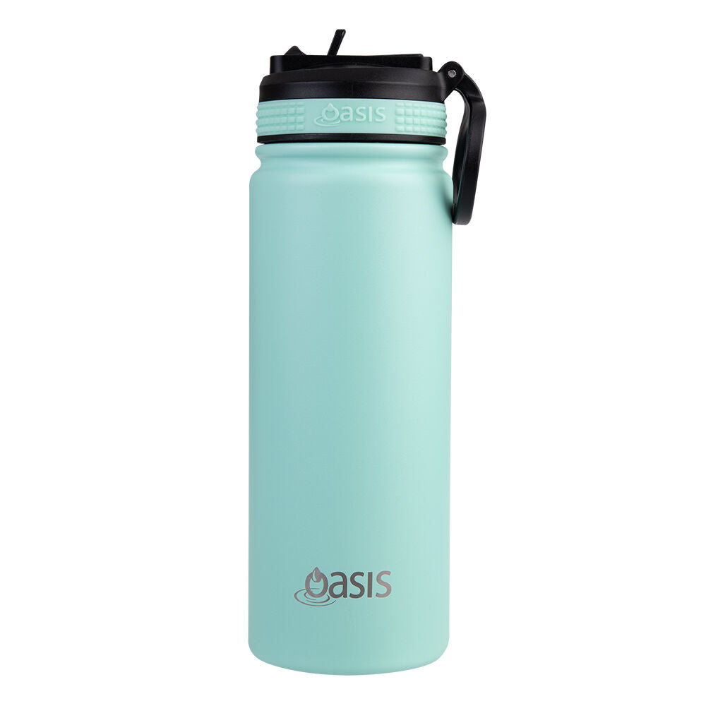 Oasis 550ml Mint Stainless Steel Insulated Challenger Sports Drink Bottle