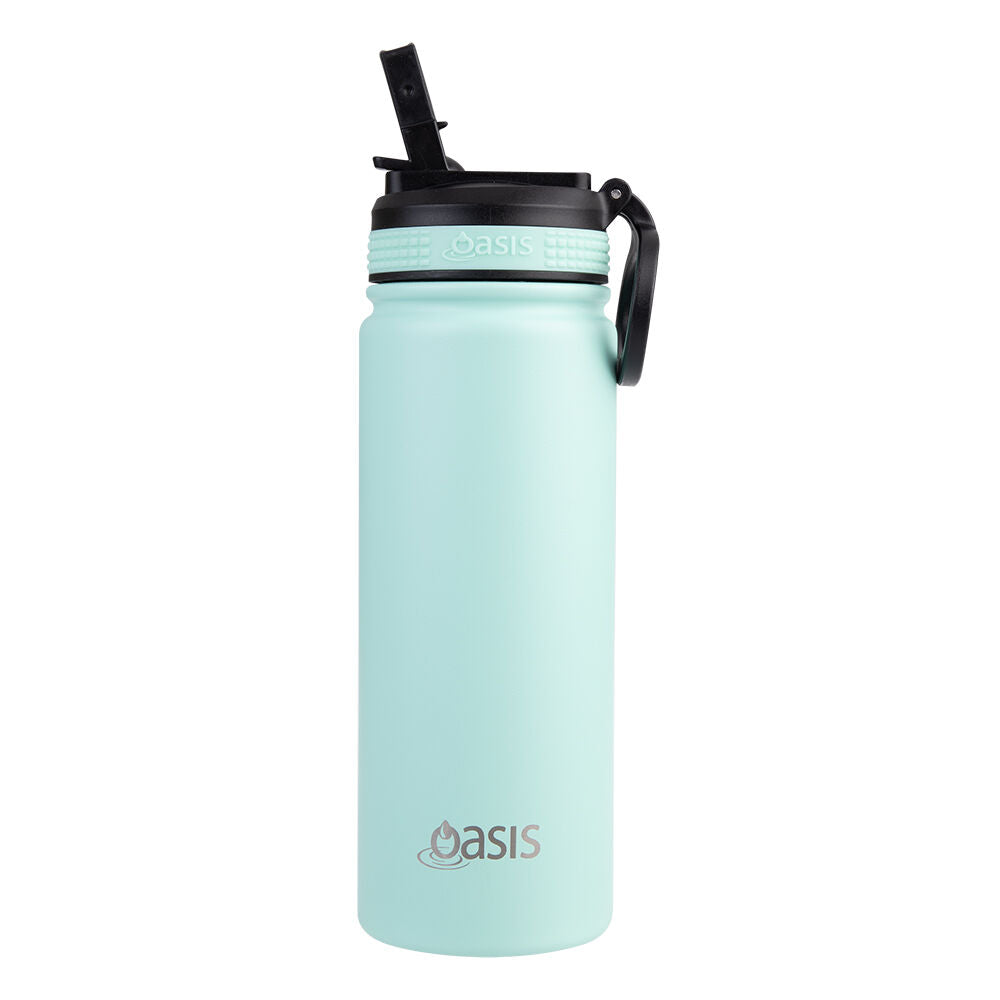 Oasis Stainless Steel Insulated Challenger Sports Drink Bottle 550ml Mint (2 Pack) — image 3