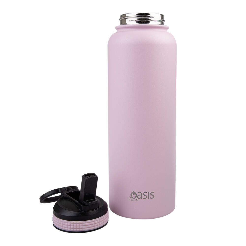 Oasis 1.1L Carnation Stainless Steel Insulated Challenger Sports Bottle — image 3