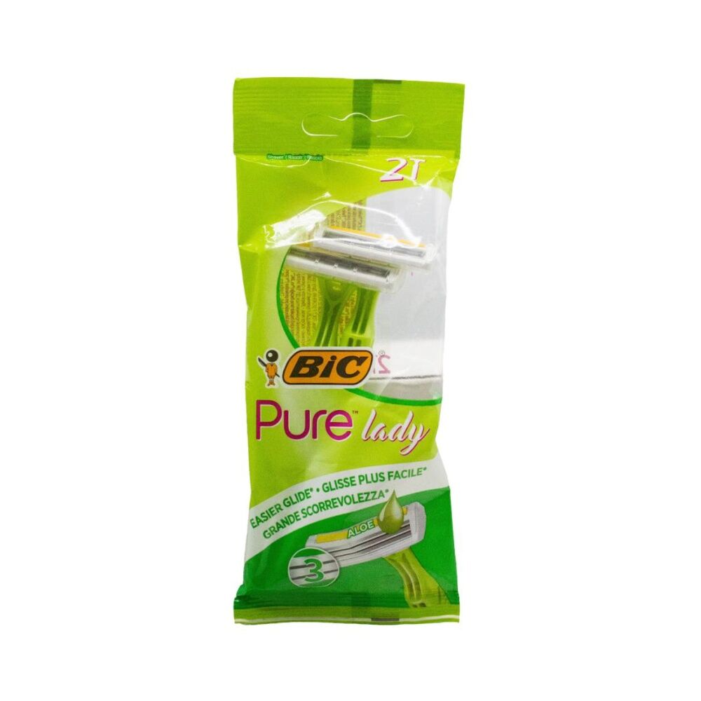 Bic 2PK Bic Pure Lady 3 Blade Womens Disposale Shaver/Razor Aloe Infused (5 Pack) — image 2