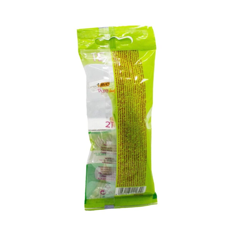 Bic 2PK Bic Pure Lady 3 Blade Womens Disposale Shaver/Razor Aloe Infused (5 Pack) — image 3