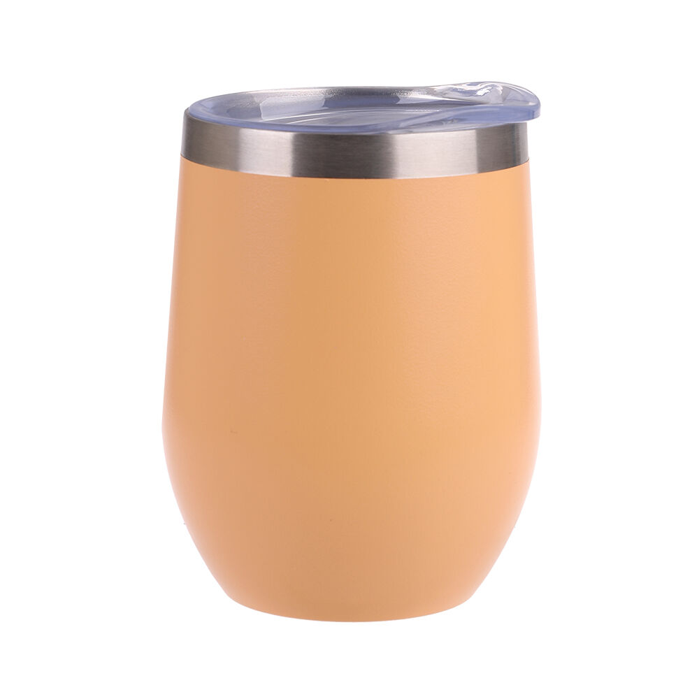 Oasis 330ml Matte Rockmelon Stainless Steel Insulated Wine Tumbler Double Walled
