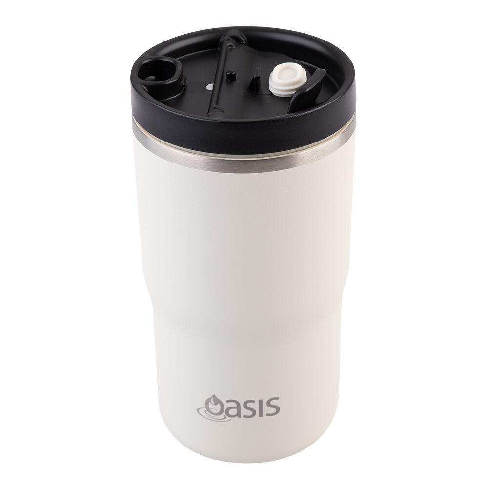 Oasis 480ml Alabaster Ceramic Lined Stainless Steel Insulated Travel Mug — image 3