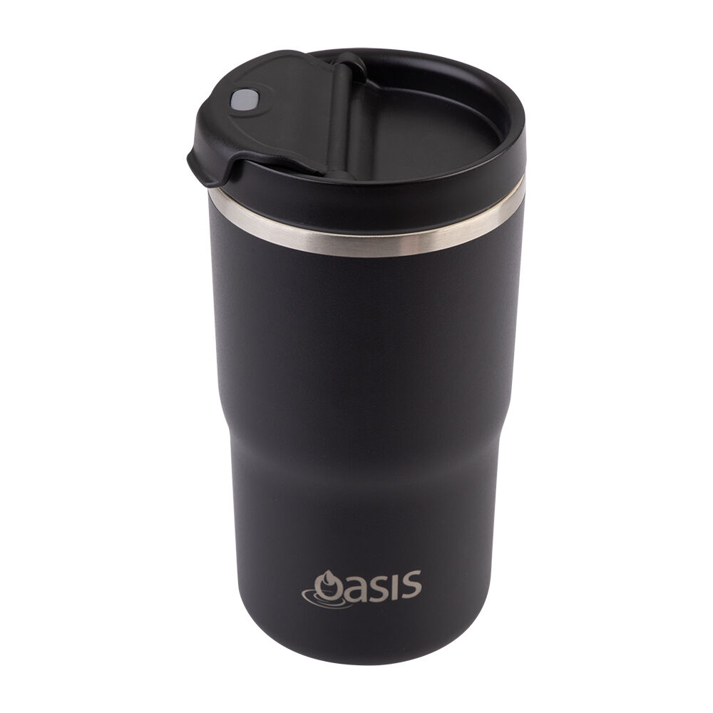 Oasis 480ml Black Ceramic Lined Stainless Steel Insulated Travel Mug — image 4