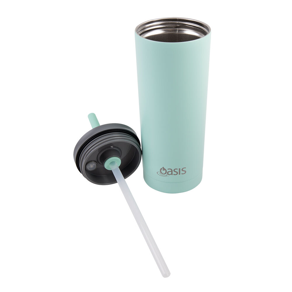 Oasis 600ml Mint Super Sipper Stainless Steel Insulated Tumbler w/ Straw — image 2