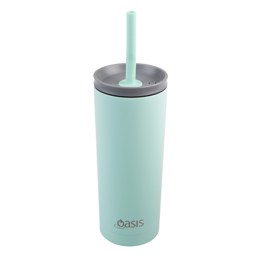 Oasis 600ml Mint Super Sipper Stainless Steel Insulated Tumbler w/ Straw — image 5