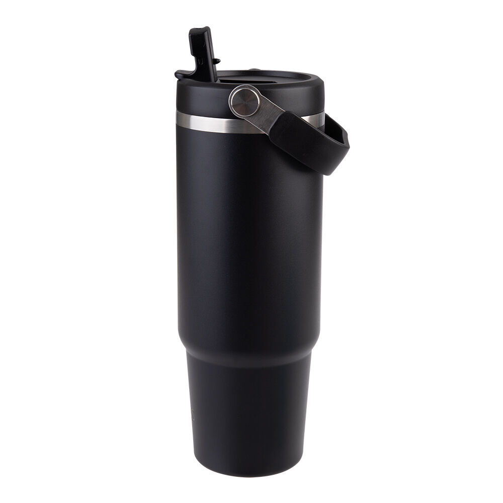 Oasis 900ml Black Stainless Steel Double Wall Insulated Voyager Carry Tumbler