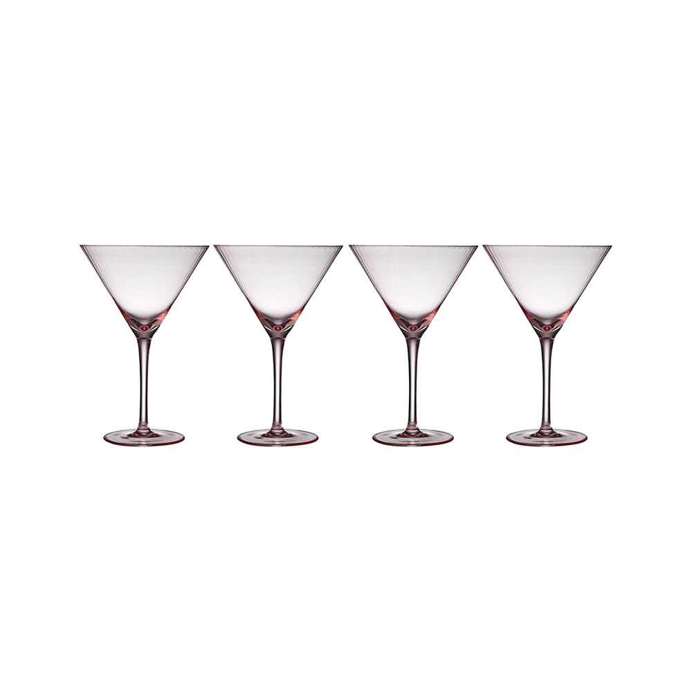 Tempa Esme Blush Crystal Martini Glass Cocktail Drinking 320ml Glassware Cup (4 Pieces) — image 2