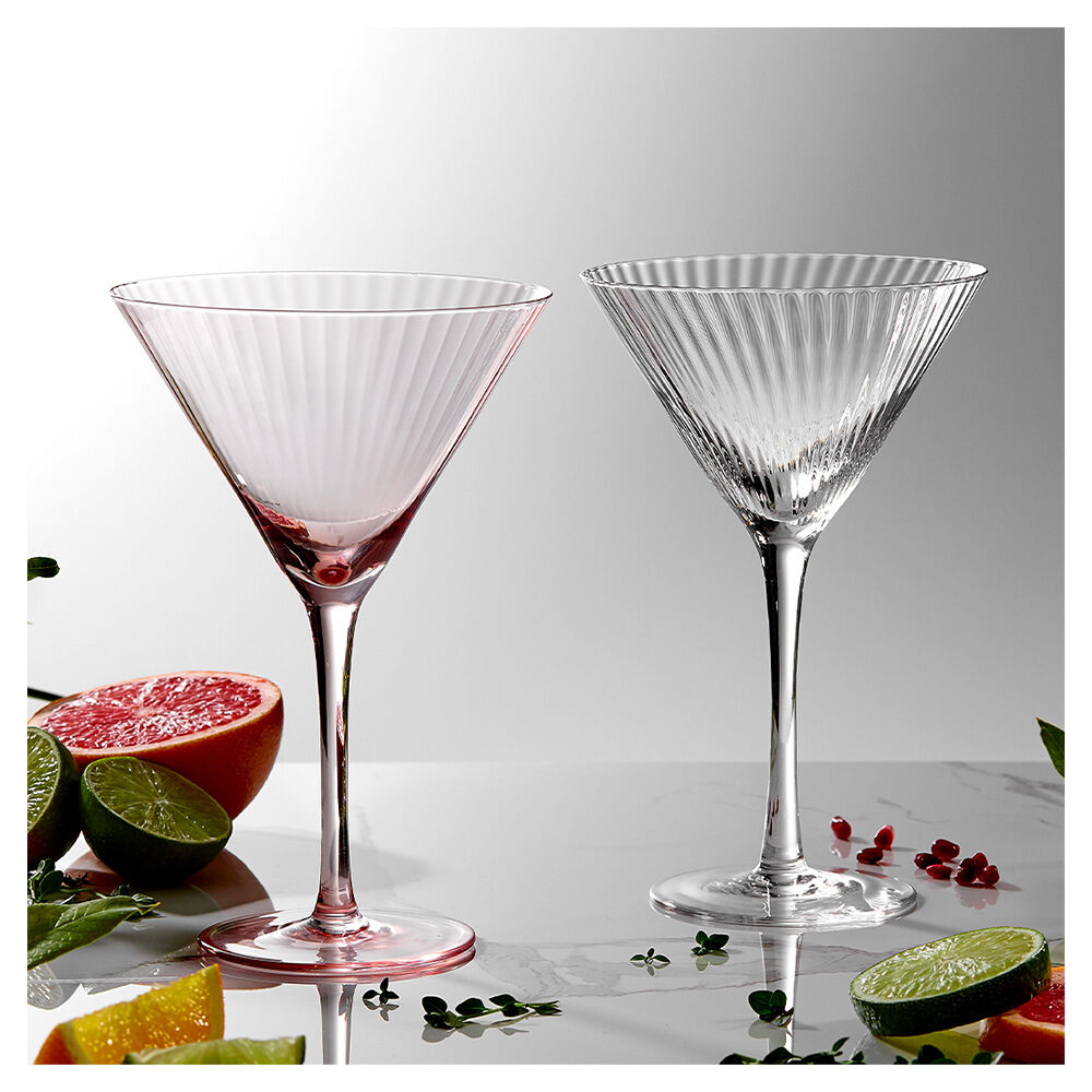 Tempa Esme Blush Crystal Martini Glass Cocktail Drinking 320ml Glassware Cup (4 Pieces) — image 3