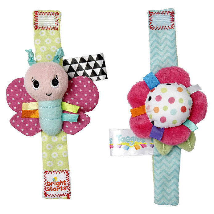 Bright Starts Baby Rattle Me 11cm Bracelets Crinkle Soft/Plush Toys 0m+ (2 Pack) — image 3