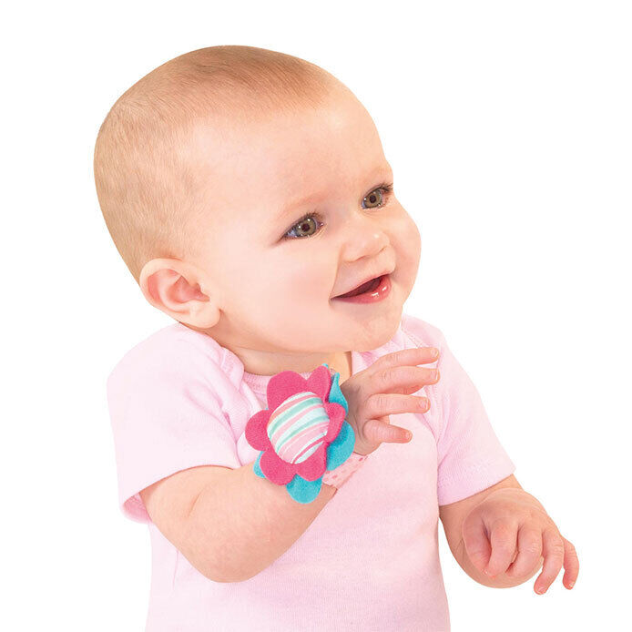 Bright Starts Baby Rattle Me 11cm Bracelets Crinkle Soft/Plush Toys 0m+ (2 Pack) — image 4
