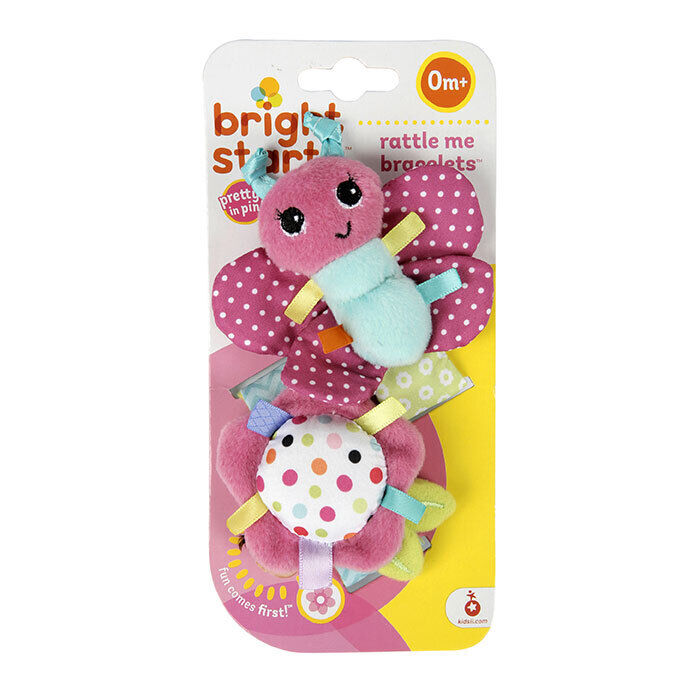 Bright Starts Baby Rattle Me 11cm Bracelets Crinkle Soft/Plush Toys 0m+ (2 Pack) — image 2
