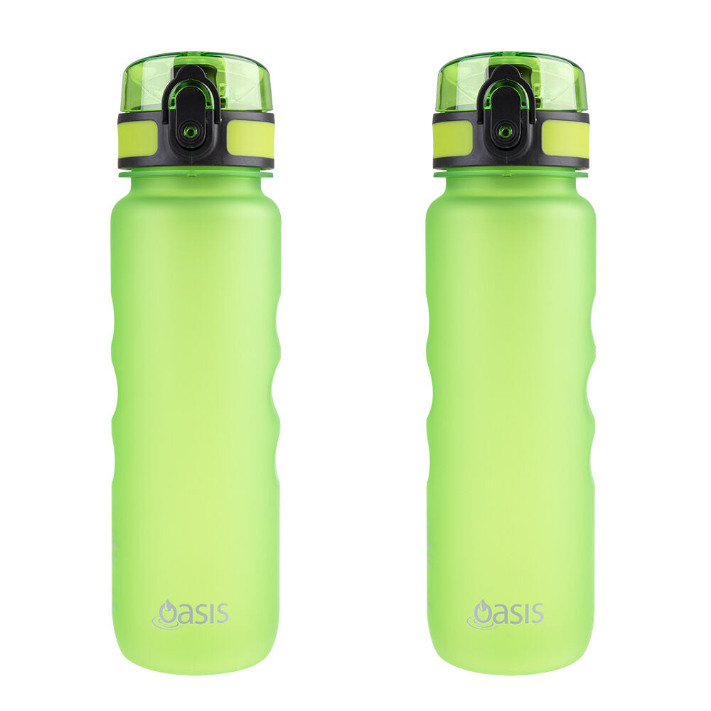 Oasis Tritan Ergonomic Leak-Proof Sports Water Drink Bottle 550ml Green (2 Pack)