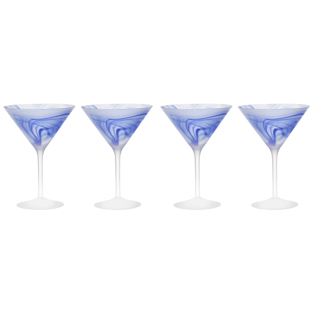 Tempa 2pc Tempa Skylar Ocean Martini Drinking Cocktail Glass Drinkware/Barware Set (2 Pack)