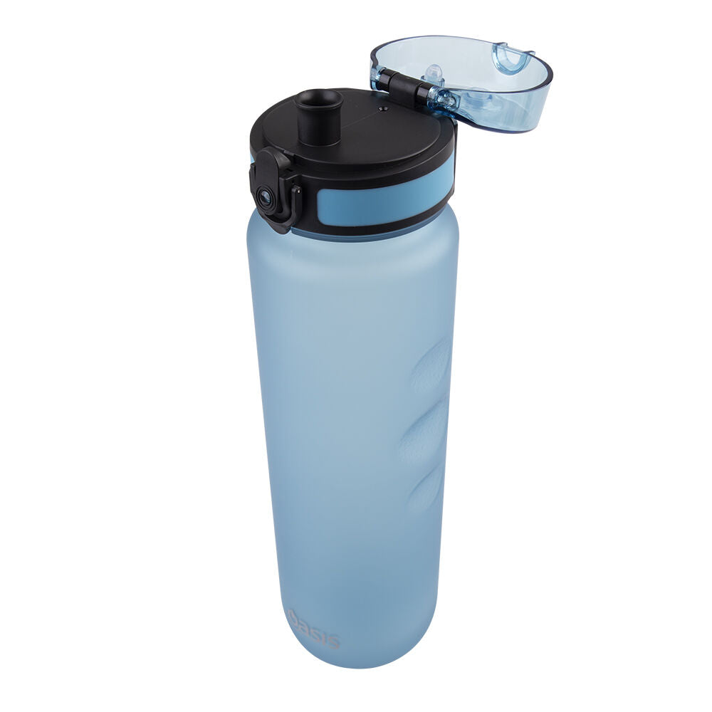 Oasis 1L Glacier Blue Tritan Ergonomic Textured Sports Water Drinking Bottle — image 5