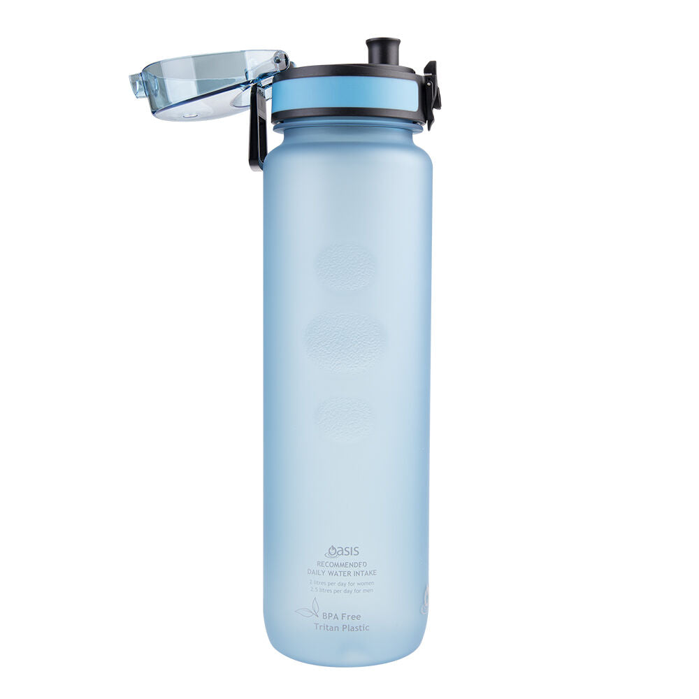 Oasis Tritan Ergonomic Textured Sports Water Drinking Bottle 1L Glacier Blue (2 Pack) — image 5