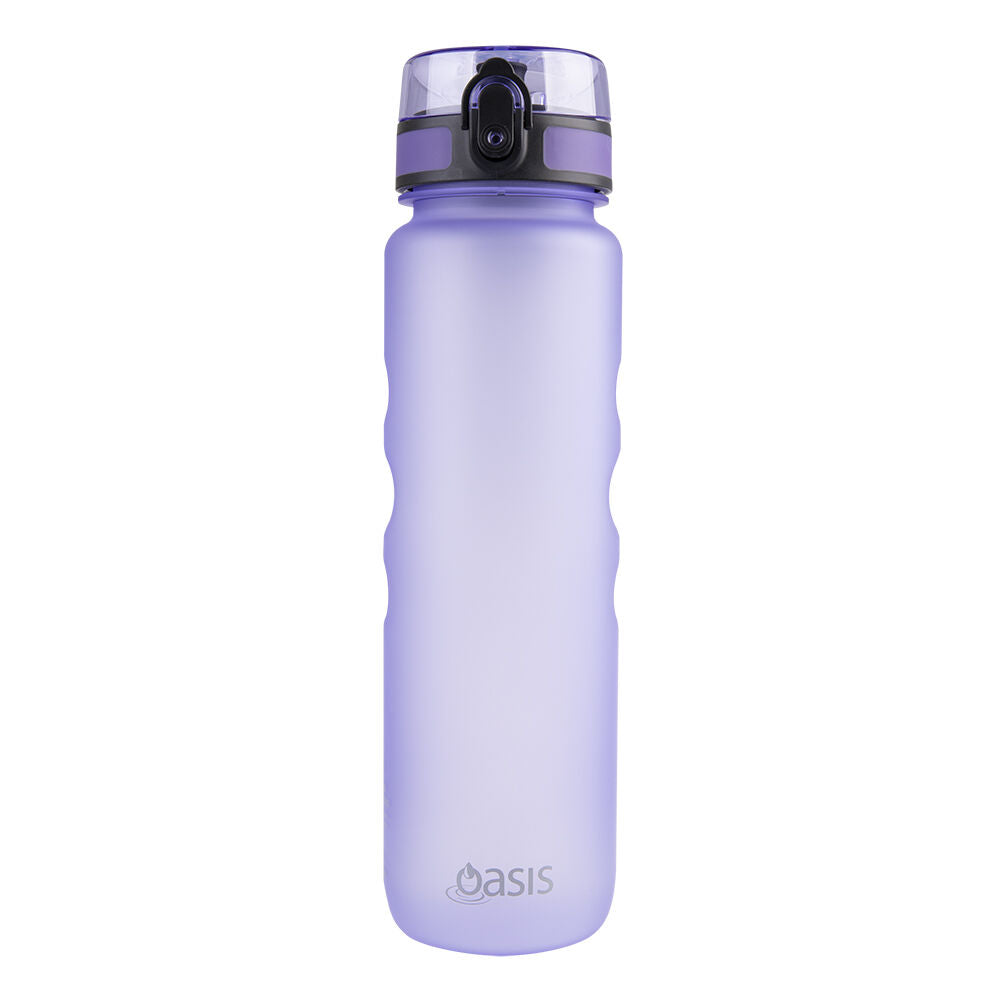 Oasis 1L Lilac Tritan Ergonomic Textured Sports Water Drinking Bottle