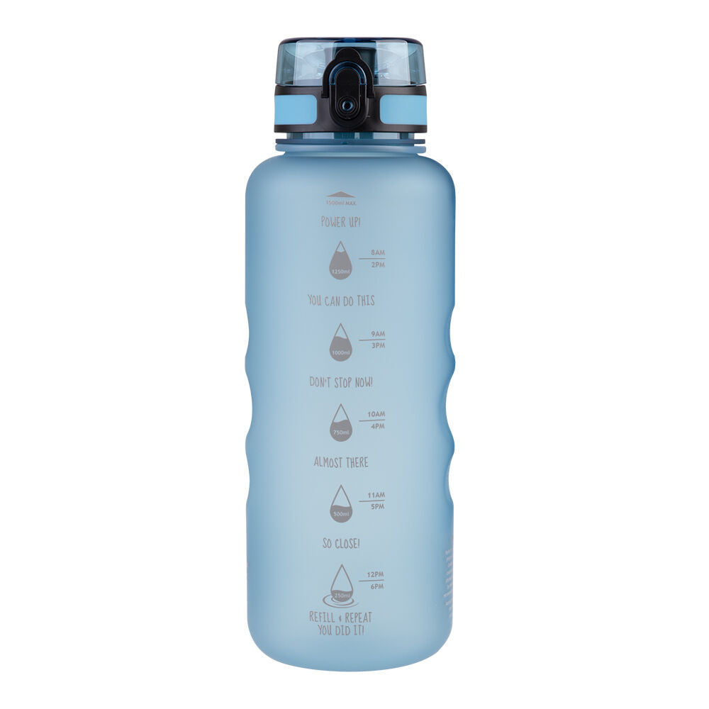 Oasis Tritan Motivational Sports Water Drinking Bottle 1.5L Glacier Blue (2 Pack) — image 2