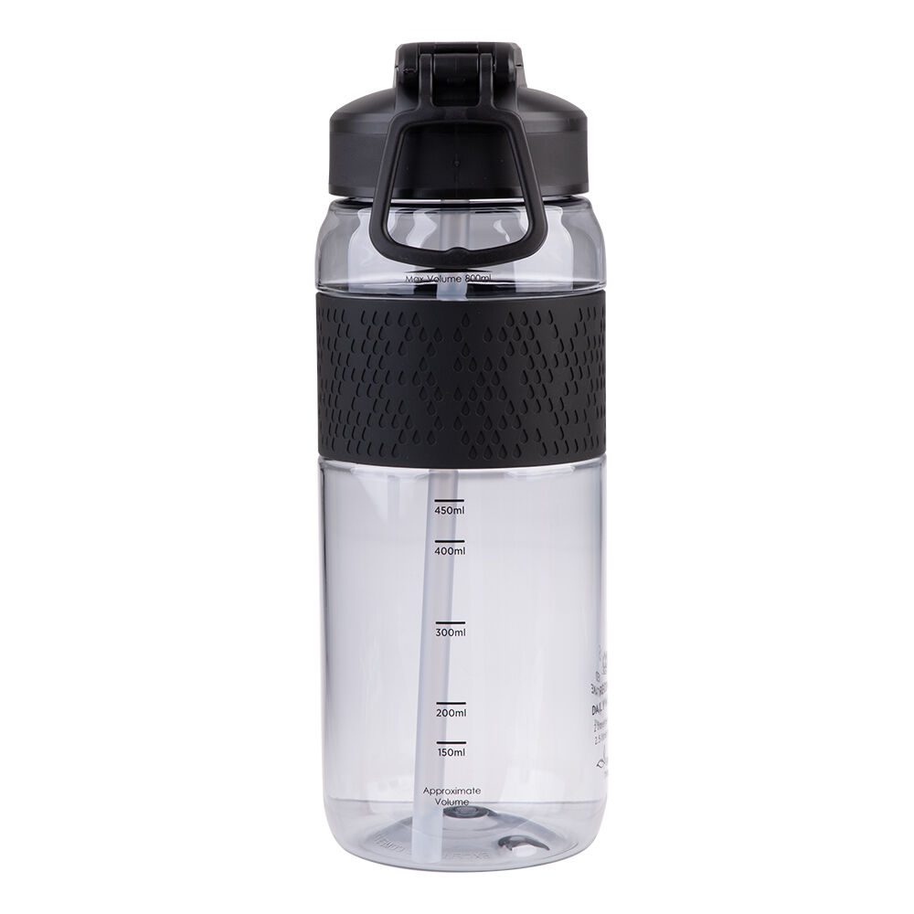Oasis 800ml Carbon Black Tritan Sports Silicone Grip Drink Bottle w/ Sipper — image 5