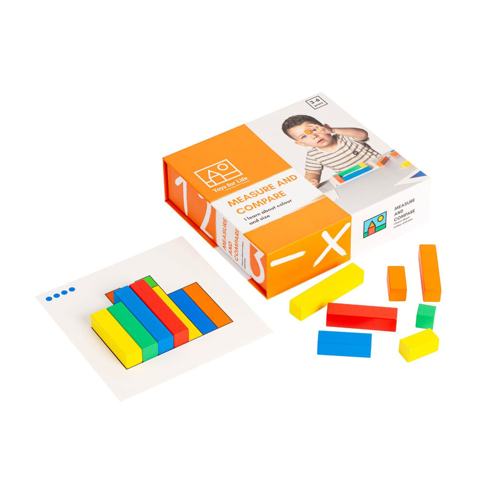 TFL Measure and Compare Wooden Block Educational Toy Kids/Children - 3y+ (25 Pieces)